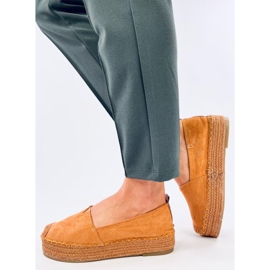 Espadrilky se silnou podrážkou Poulain Camel hnědý 2