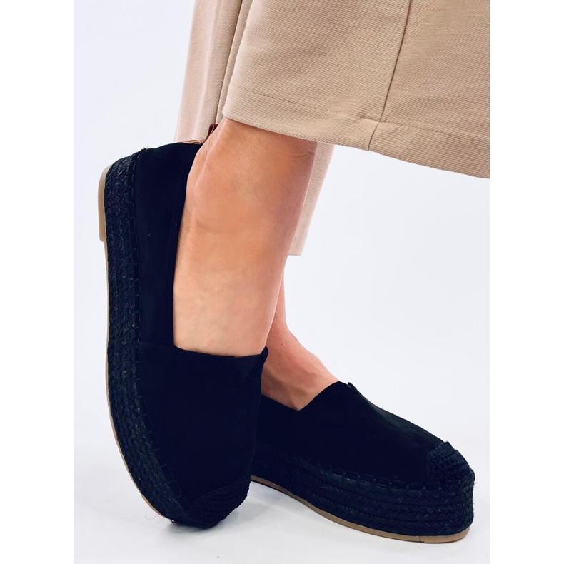 Poulain Black espadrilky se silnou podrážkou černá 1