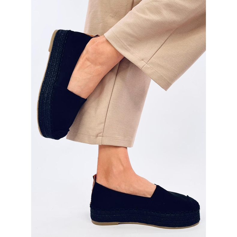 Poulain Black espadrilky se silnou podrážkou černá 2