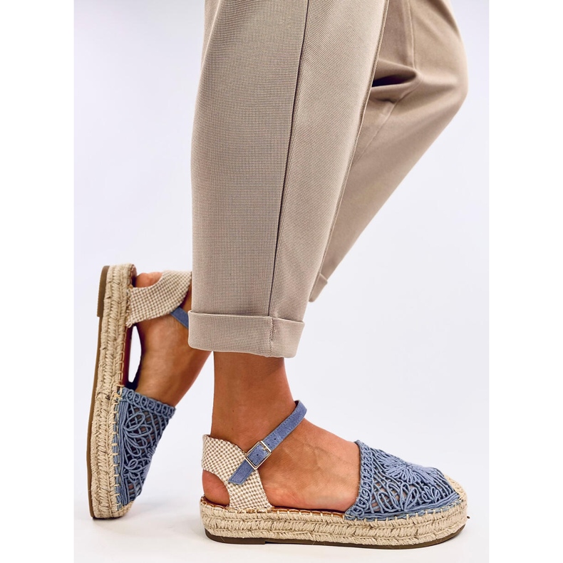 Prolamované espadrilkové sandály Premat Denim Blue modrý 2