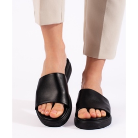 Černé dámské pantofle černá 2 Černé dámské pantofle černá 2