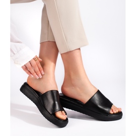 Černé dámské pantofle černá 1 Černé dámské pantofle černá 1