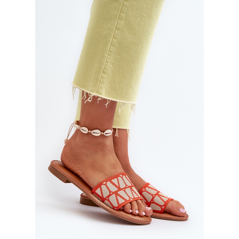 Dámské ploché žabky Orange Traivea oranžový 2 Dámské ploché žabky Orange Traivea oranžový 2