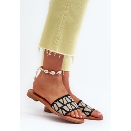 Dámské ploché žabky Black Traivea černý 2