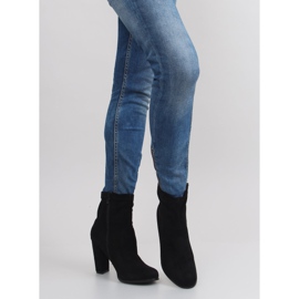 Podzimní vysoké podpatky A921 černé černá 2