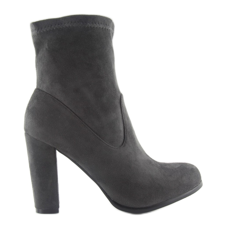 Podzimní vysoké podpatky A921 šedé šedá 1