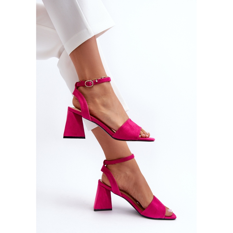 Vinceza Dámské sandály na vysokém podpatku vyrobené z Eco Suede Fuchsia Upttima růžový 1 Vinceza Dámské sandály na vysokém podpatku vyrobené z Eco Suede Fuchsia Upttima růžový 1