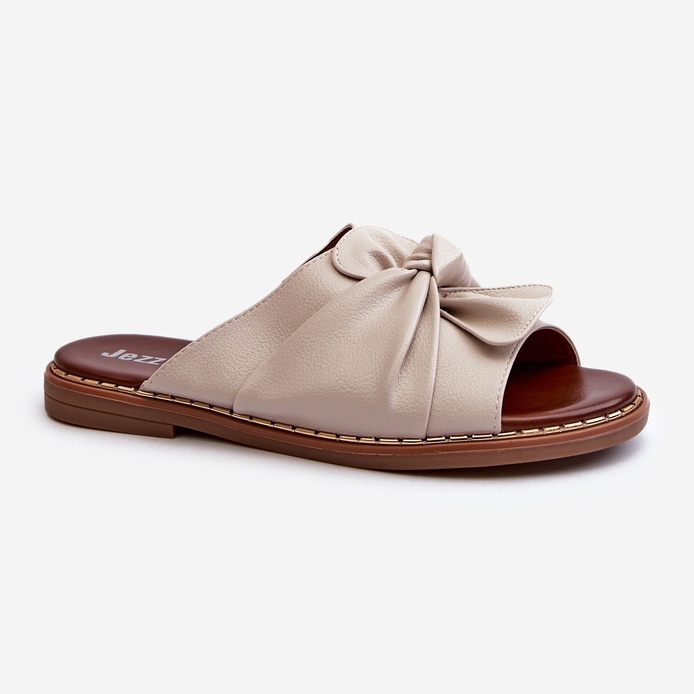 Dámské žabky na plochém podpatku Béžová Nelvira béžový 1