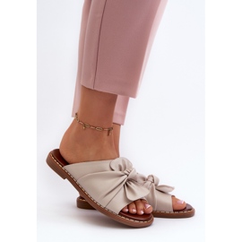 Dámské žabky na plochém podpatku Béžová Nelvira béžový 2