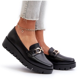 Evento Dámské Mokasíny Na Platformě S Dekorací, černá černý 4