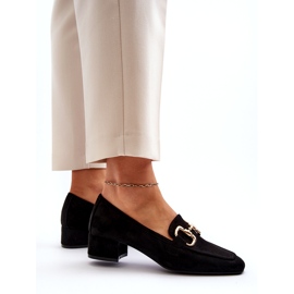 Bellucci Blokové lodičky na nízkém podpatku se zdobením, černé černá 2