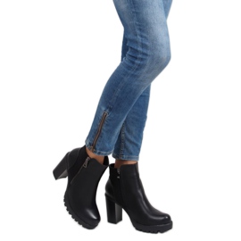 Kozačky na vysokém podpatku dd35p černé černá 1 Kozačky na vysokém podpatku dd35p černé černá 1