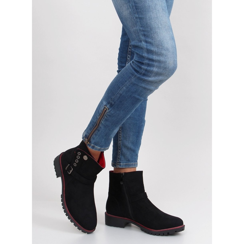 Boty Jodhpur s lemem r112p Black černý 1