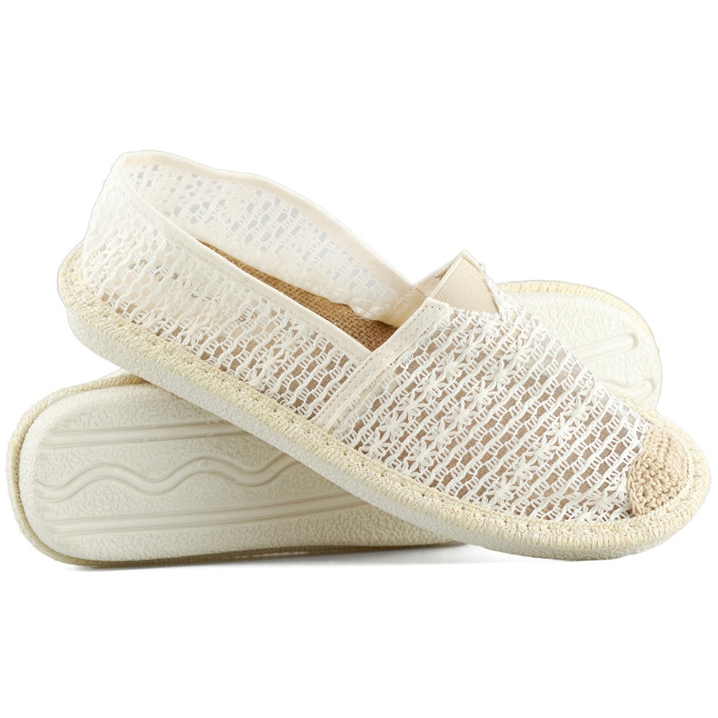 Béžové síťované espadrilky, vzdušné dámské espadrilky béžový 1 Béžové síťované espadrilky, vzdušné dámské espadrilky béžový 1