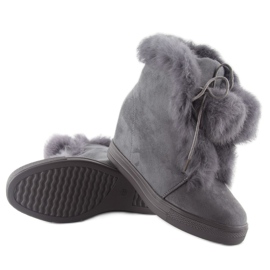 Holínky na klínku s šedým cínem nc99 šedá 1 Holínky na klínku s šedým cínem nc99 šedá 1