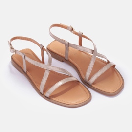 Marco Shoes Páskové sandály zlatý 1