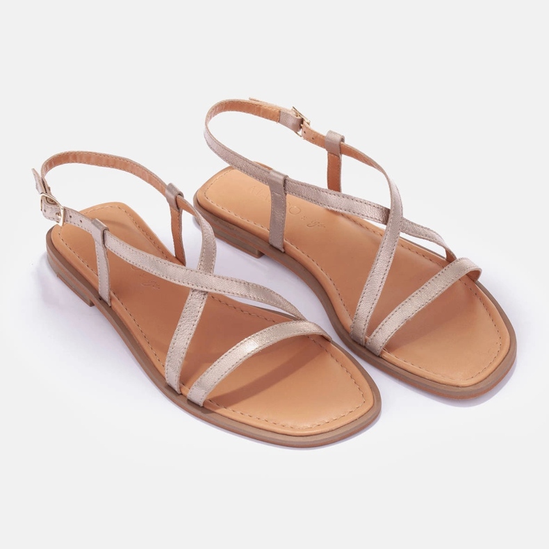 Marco Shoes Páskové sandály zlatý 1