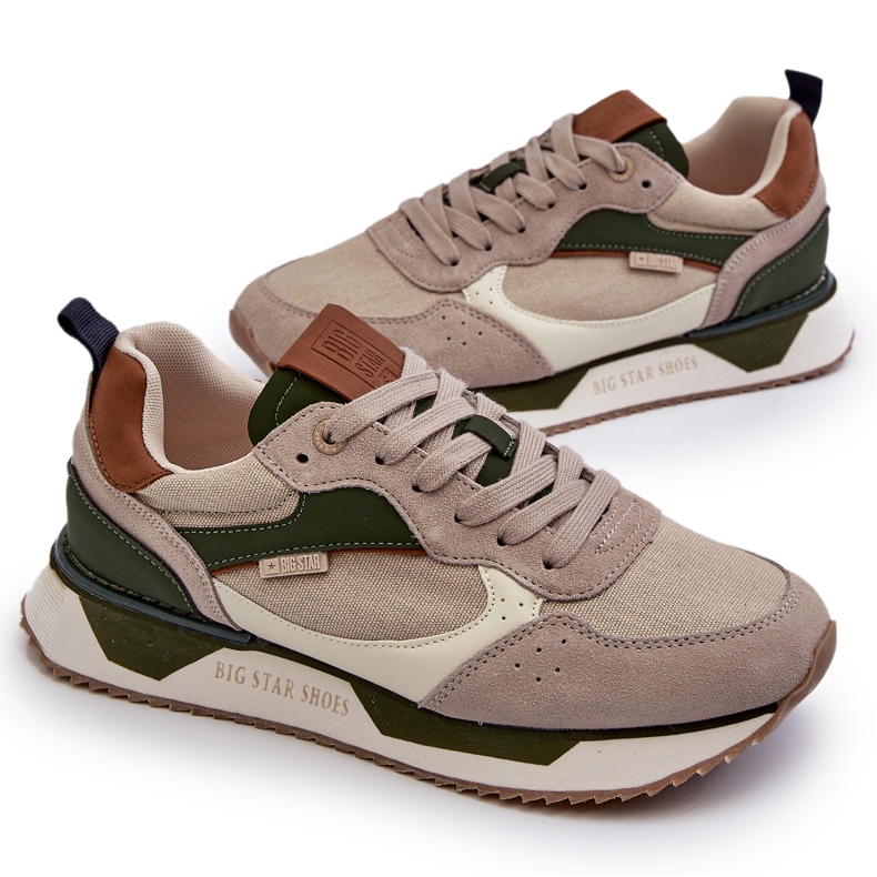 Pánské tenisky Memory Foam System Big Star NN174349 Béžová béžový 4