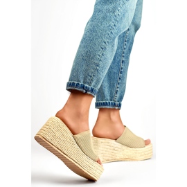 Espadrille žabky s vysokým klínem se zlatou nití zlatý 2 Espadrille žabky s vysokým klínem se zlatou nití zlatý 2