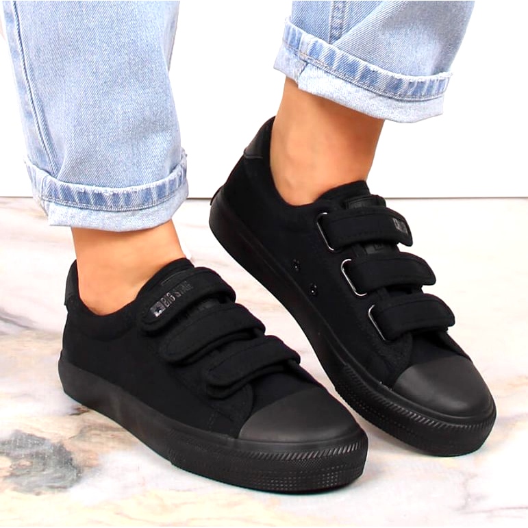 Big Star INT1842D tenisky na suchý zip, černé černá 4