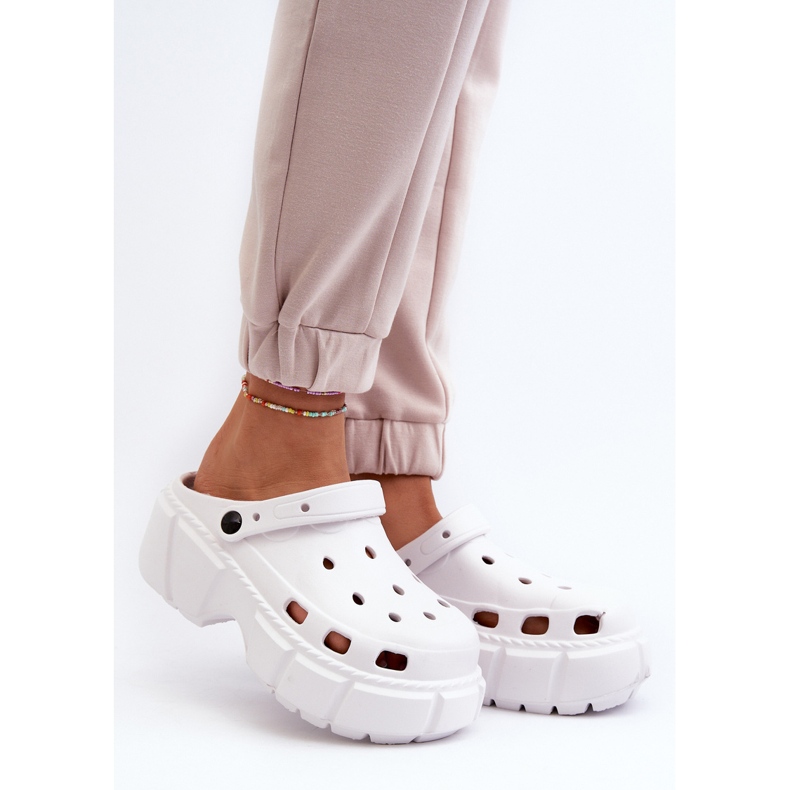 Dámské pěnové žabky na masivní podrážce, bílá Witima bílý 2 Dámské pěnové žabky na masivní podrážce, bílá Witima bílý 2