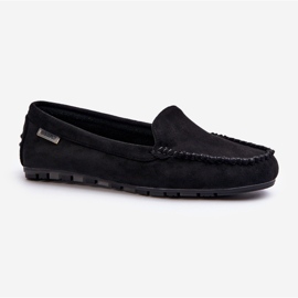 Dámské mokasíny vyrobené z Eco Suede Black Amrutia černý 1