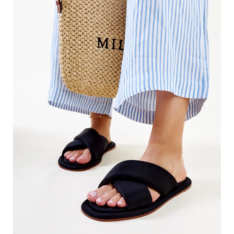 Randovy černé pantofle černá 1