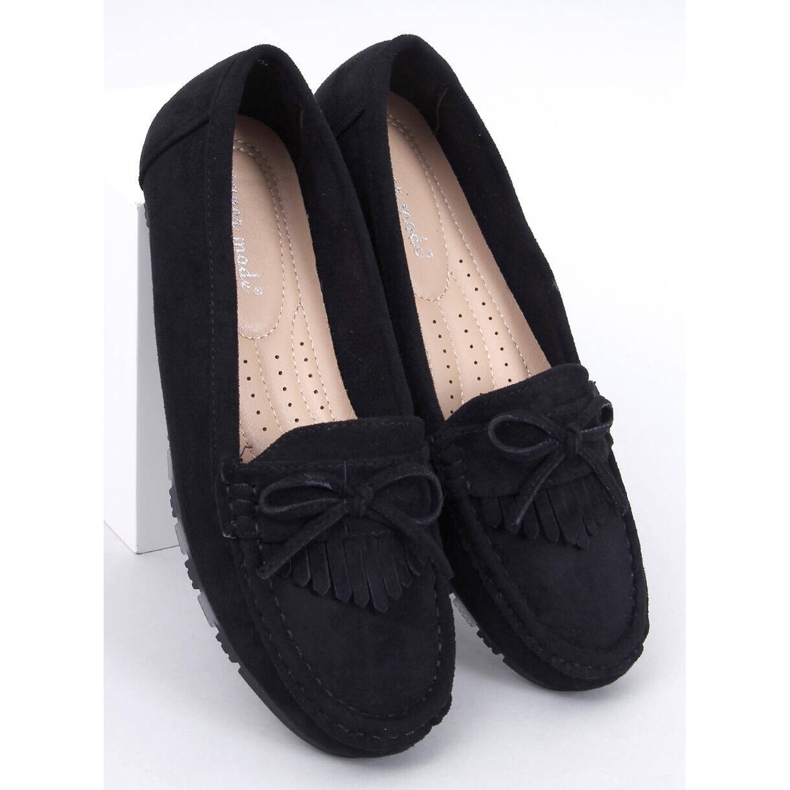 Semišové mokasíny Mouton Black černý 1