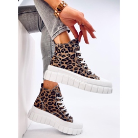 Vysoké tenisky Tiger Leopard hnědý 5
