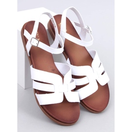 Dámské ploché sandály Manzo White bílý 1 Dámské ploché sandály Manzo White bílý 1