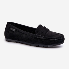 Dámské eko semišové mokasíny Big Star NN274929 Memory Foam System Black černý 2