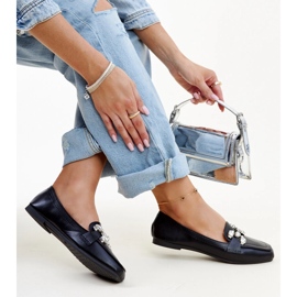 Černé mokasíny se zirkonovou Mali sponou černá 1