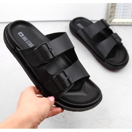 Big Star W INT2004A pěnové žabky s přezkami, černé černý 1