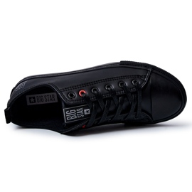 Pánské kožené tenisky Big Star JJ174005 Black černý 2