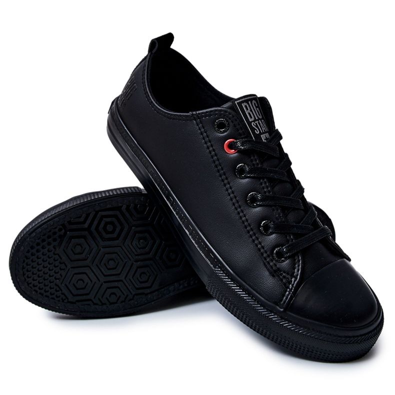 Pánské kožené tenisky Big Star JJ174005 Black černý 3