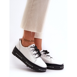 Dámské patentované tenisky na platformě bílé S.Barski LR592B bílý 2 Dámské patentované tenisky na platformě bílé S.Barski LR592B bílý 2