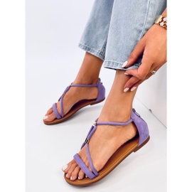 Dámské semišové sandály Leehom Purple fialový 5