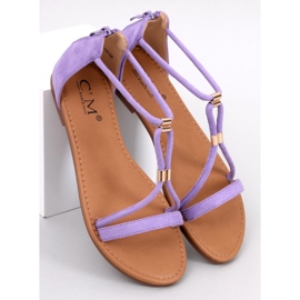 Dámské semišové sandály Leehom Purple fialový 1