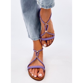 Dámské semišové sandály Leehom Purple fialový 2