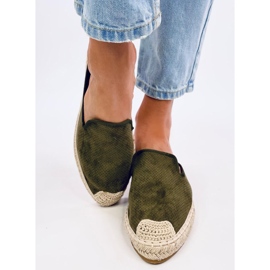 Dámské pantofle Carmen Green espadrilles zelená 1