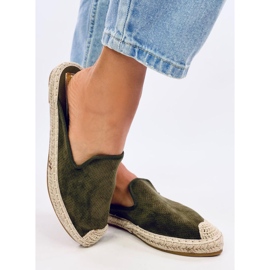 Dámské pantofle Carmen Green espadrilles zelená 2