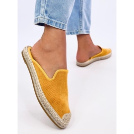 Dámské pantofle Carmen Yellow espadrilles žlutá 4