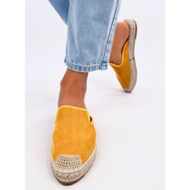 Dámské pantofle Carmen Yellow espadrilles žluť 1