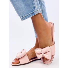 Pantofle Mili Pink s mašlí růžový 2