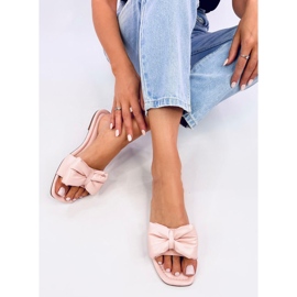 Pantofle Mili Pink s mašlí růžový 5