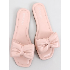 Pantofle Mili Pink s mašlí růžový 3
