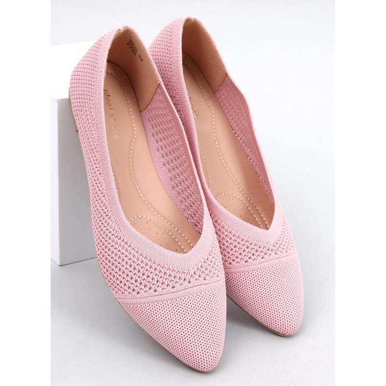 Prolamované mandlové baleríny Sotty Pink růžový 1