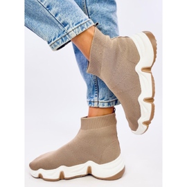 Nova Khaki ponožky kotníkové ponožky béžový 2