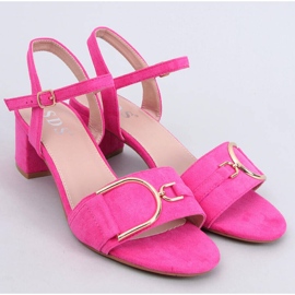Sandály Parisy Fuchsia na nízkém podpatku růžový 1