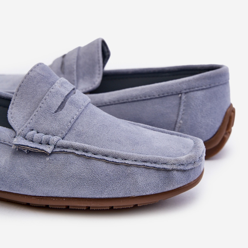 Pánské modré mokasíny Wesley Suede modrý 2